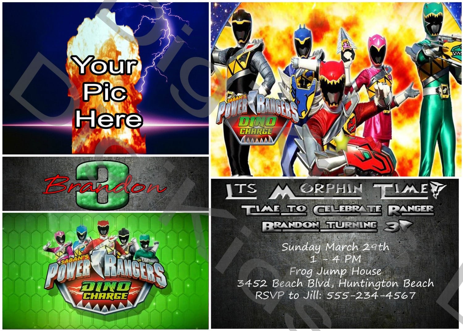 Power Ranger Birthday Invitations â Gangcraft Net
